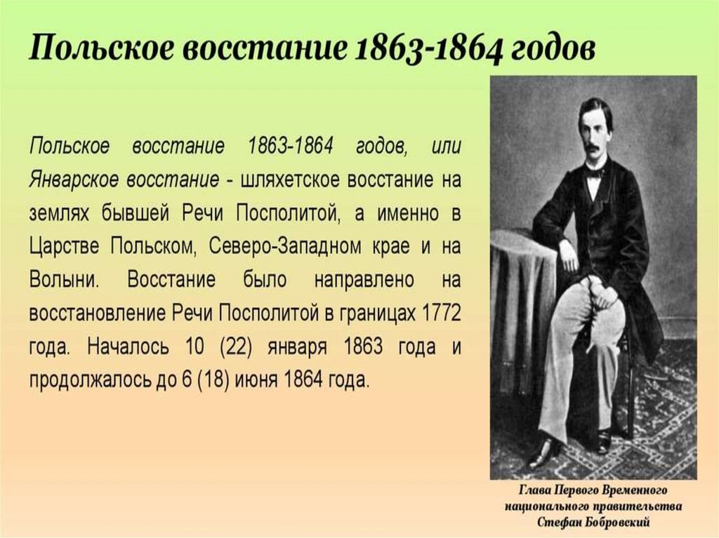 Польское восстание 1863 1864 карта