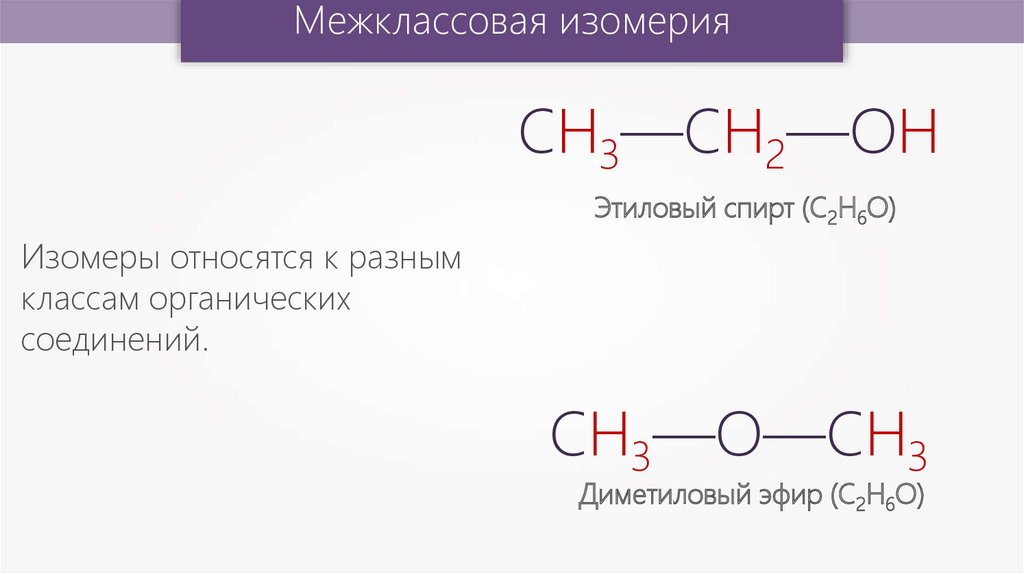 Межклассовая изомерия карбоновых