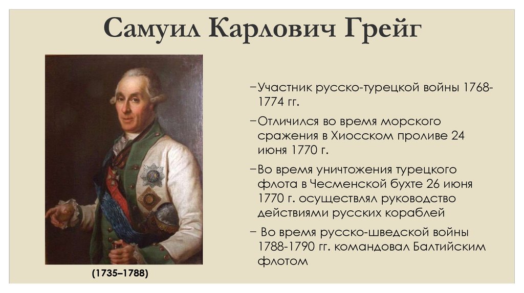 Полководцы русско турецкой войны 18 века