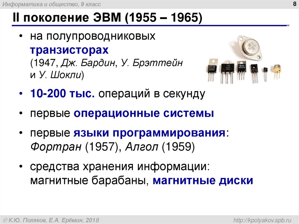 Носитель информации 3 поколения эвм. Транзисторы 1955-1965. ЭВМ 2 поколения полупроводники транзистор. 2 Поколение ЭВМ 1955. Операционная система 2 поколения ЭВМ.