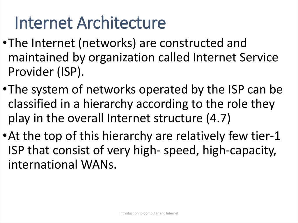 Internet Architecture