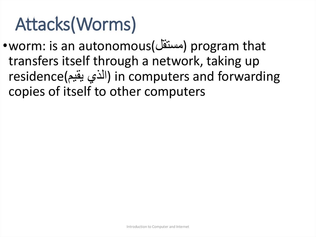 Attacks(Worms)