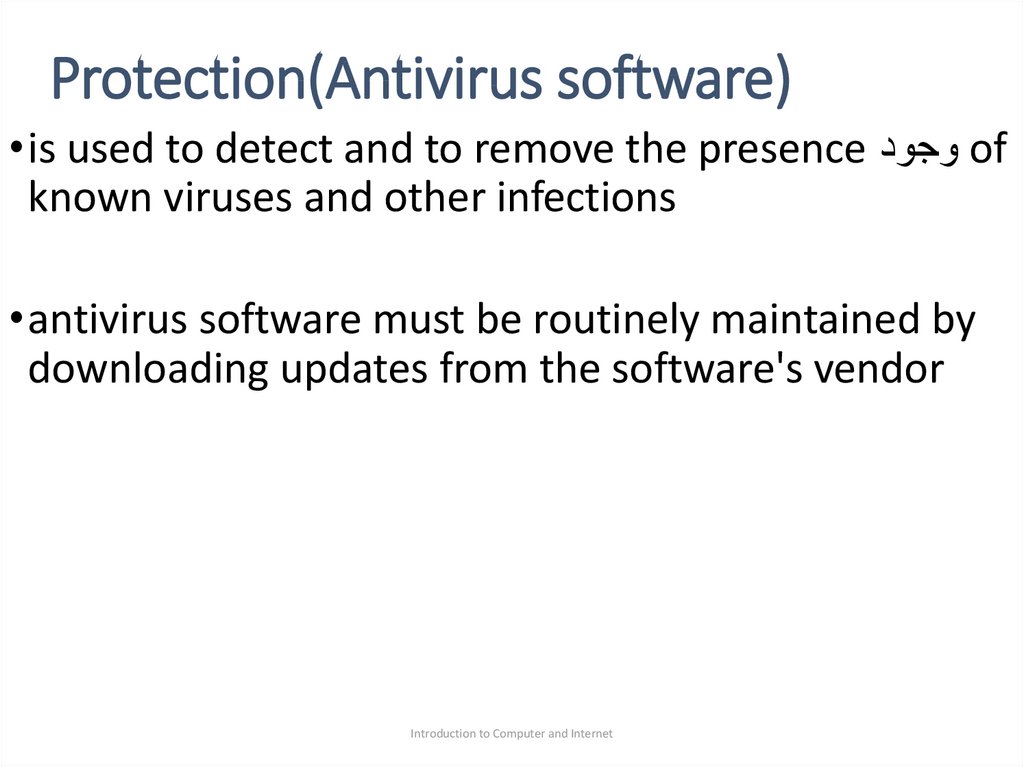 Protection(Antivirus software)