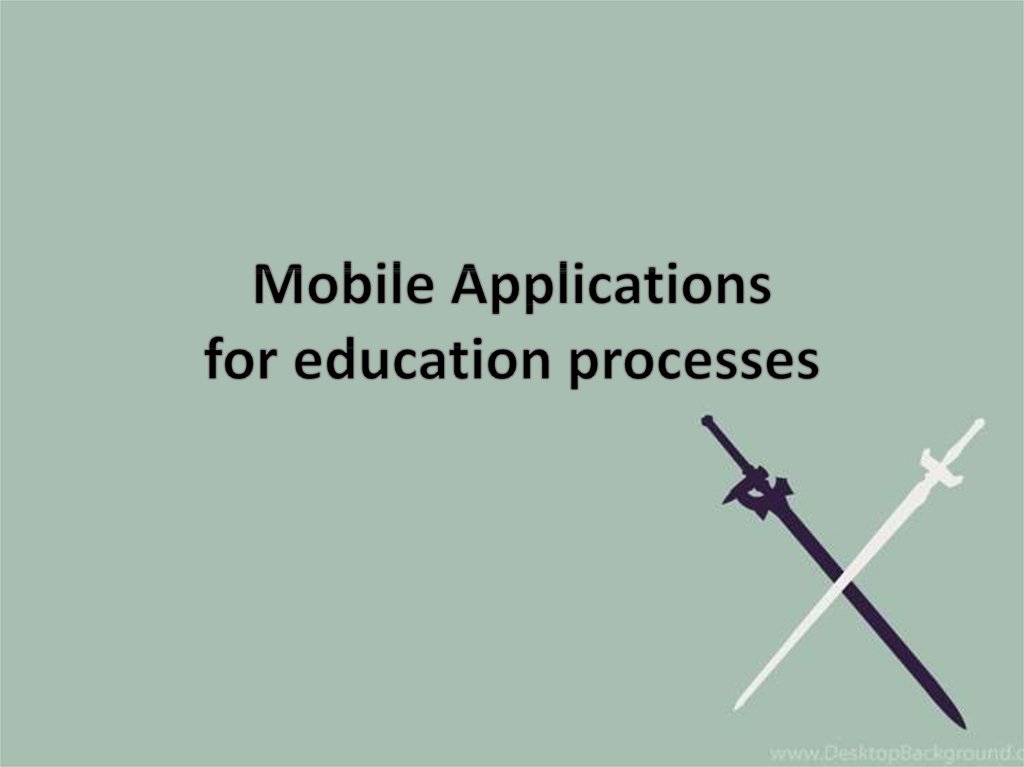 Mobile Applications for education processes