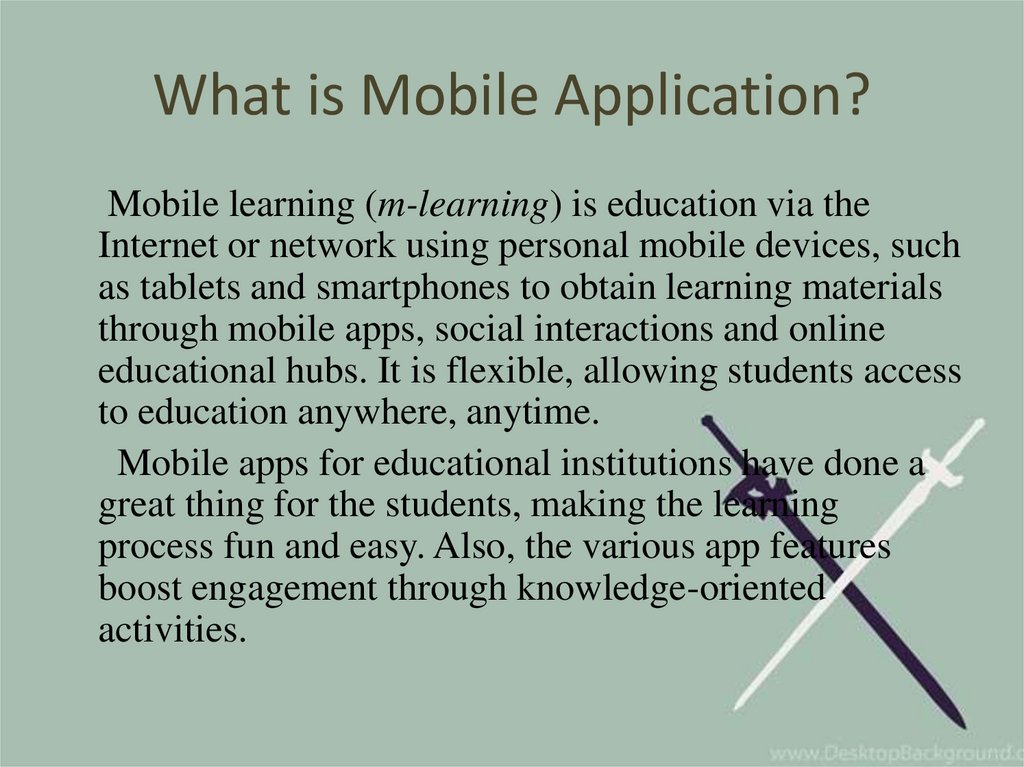 mobile applications for education processes