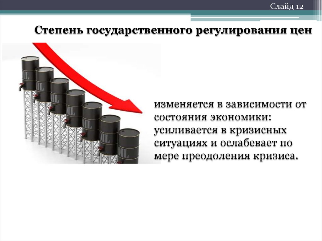 Главным механизмом экономики является регулирование цен