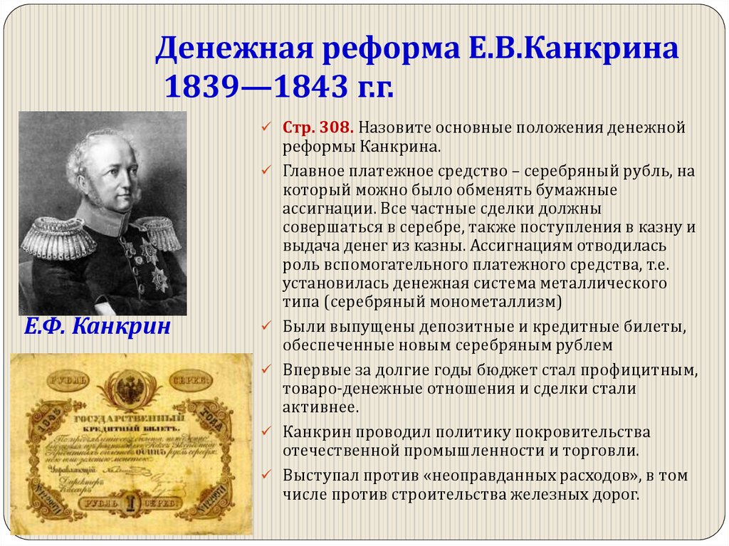 Проводил денежную реформу в российской империи