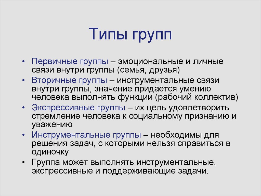 Разновидности групп. Типы групп. Виды социальных групп первичные и вторичные. Типы групп в социологии. Группа в социологии это.