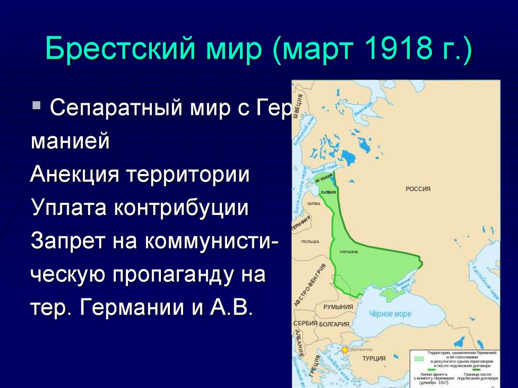Сепаратный мирный договор. Брестский Мирный договор 1918. Границы по Брестскому миру.