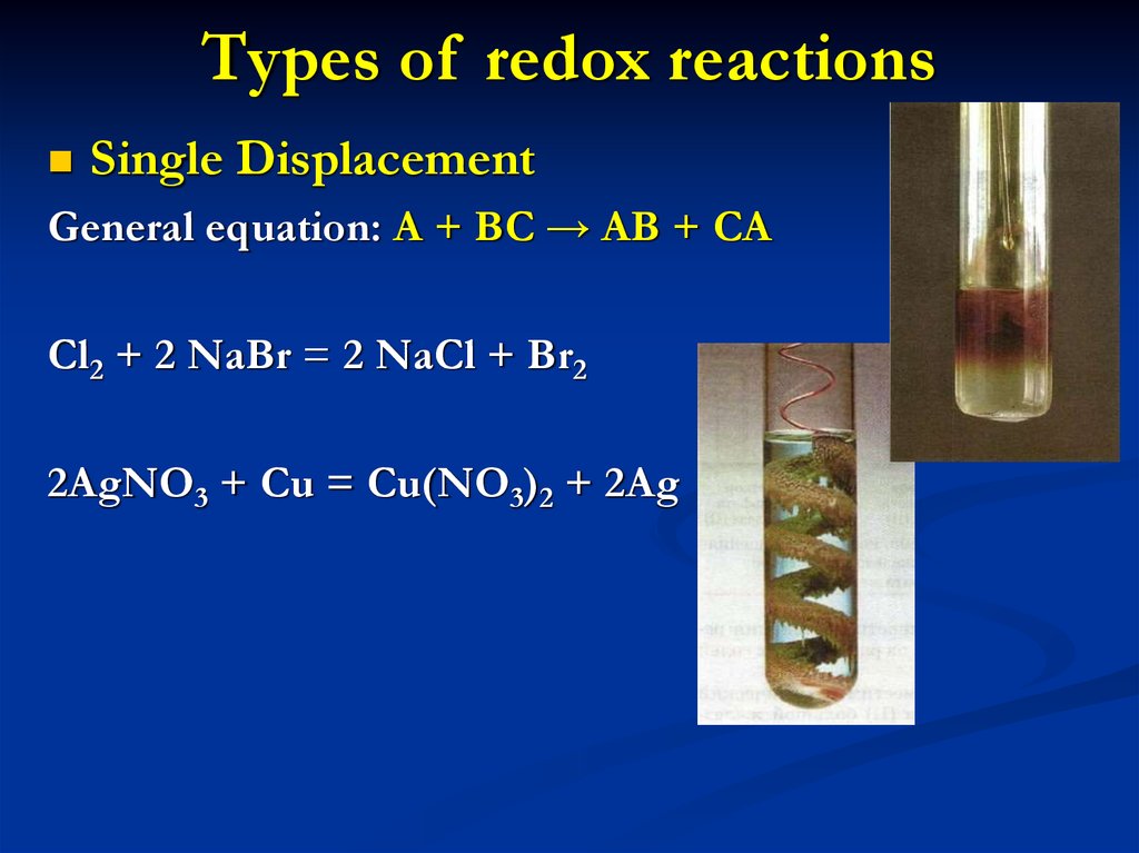 Types of redox reactions