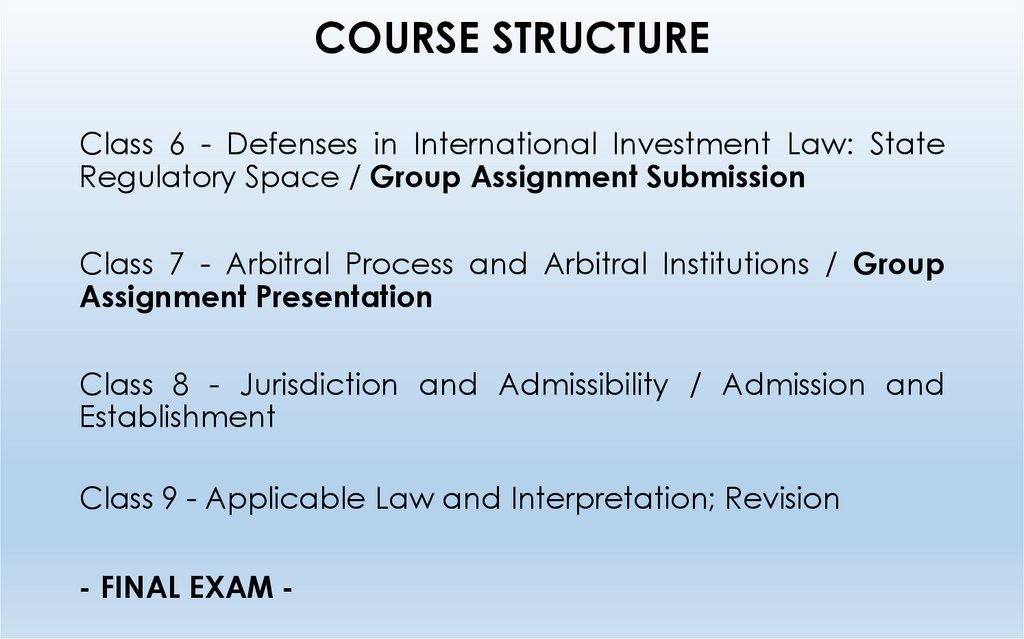COURSE STRUCTURE