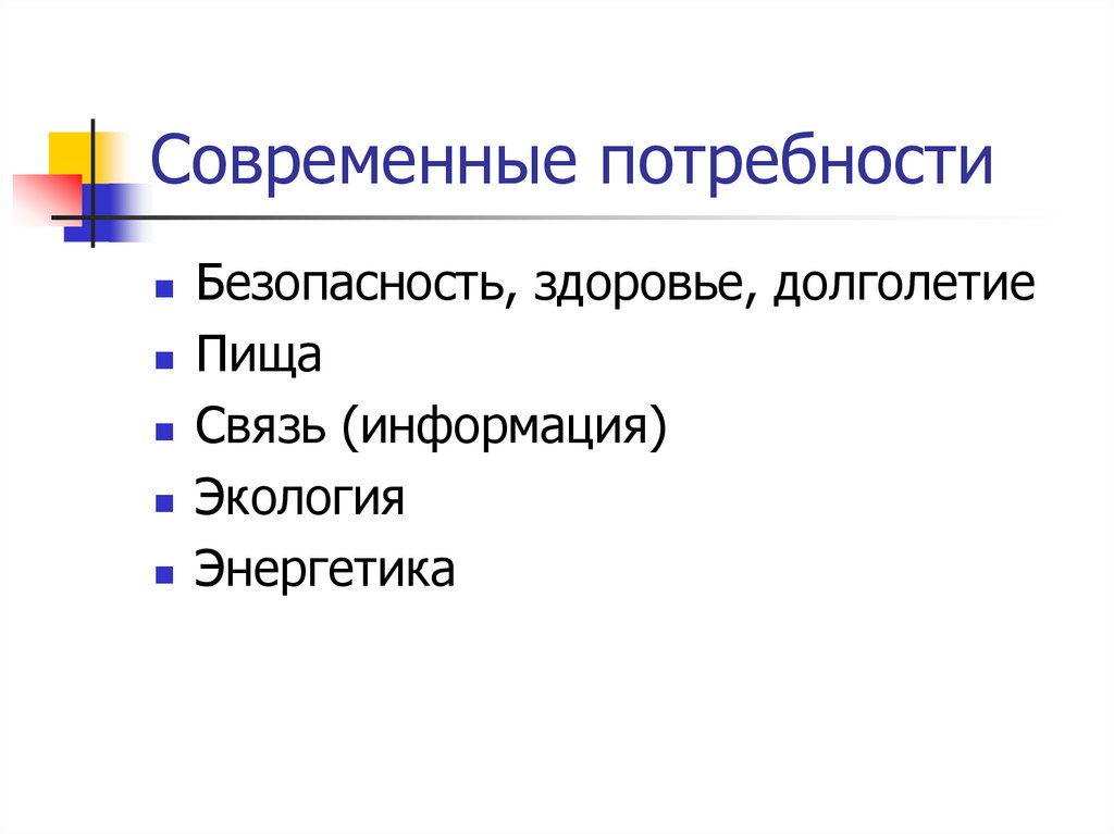 Современные потребности