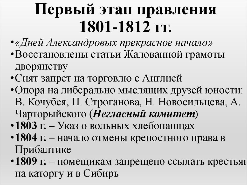 Составьте развернутый план по теме попытки либеральных преобразований в россии в 1815 1825