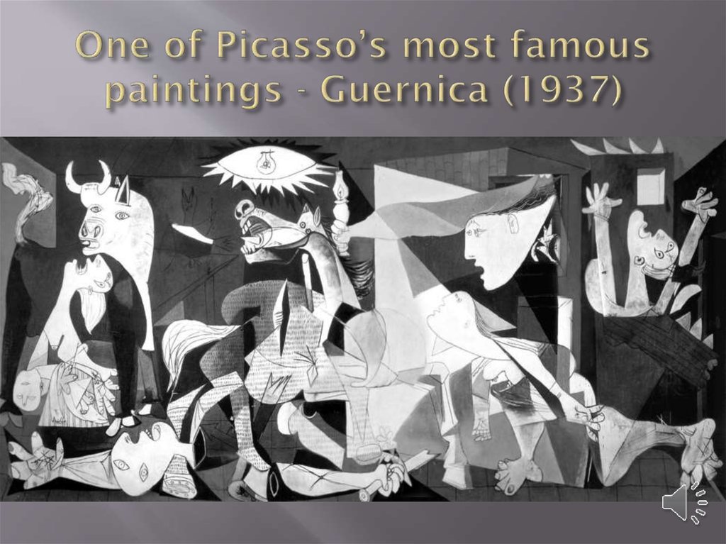 One of Picasso’s most famous paintings - Guernica (1937)