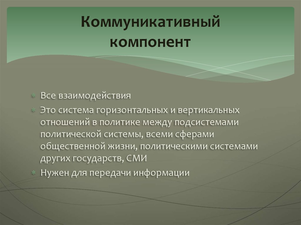 Какому компоненту. Коммуникативный компонент. Элементы коммуникативного дизайна. Компоненты коммуникативного общения. Коммуникативный компонент политической системы.