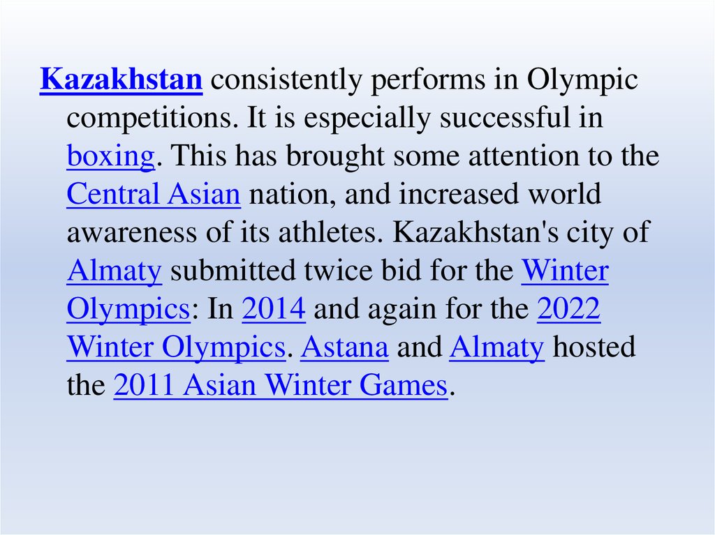 sport in kazakhstan essay