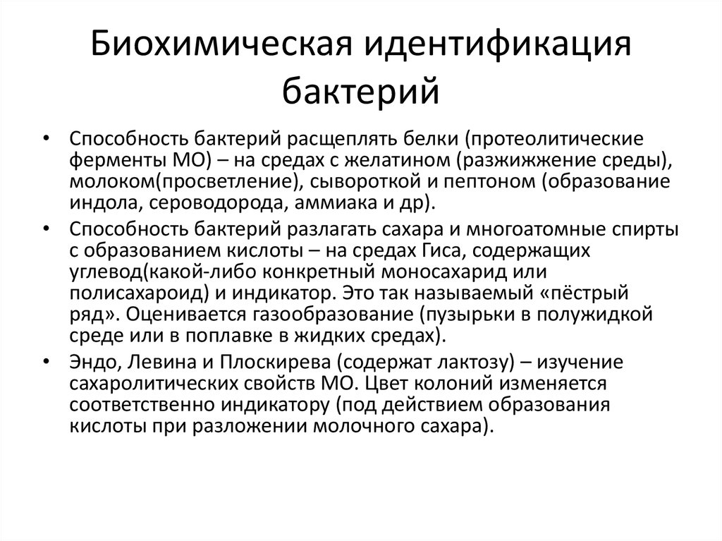 Биохимические принципы. Биохимическая идентификация микроорганизмов. Биохимическая идентификация бактерий. Ферменты бактерий идентификация бактерий. Методы идентификации бактерий.