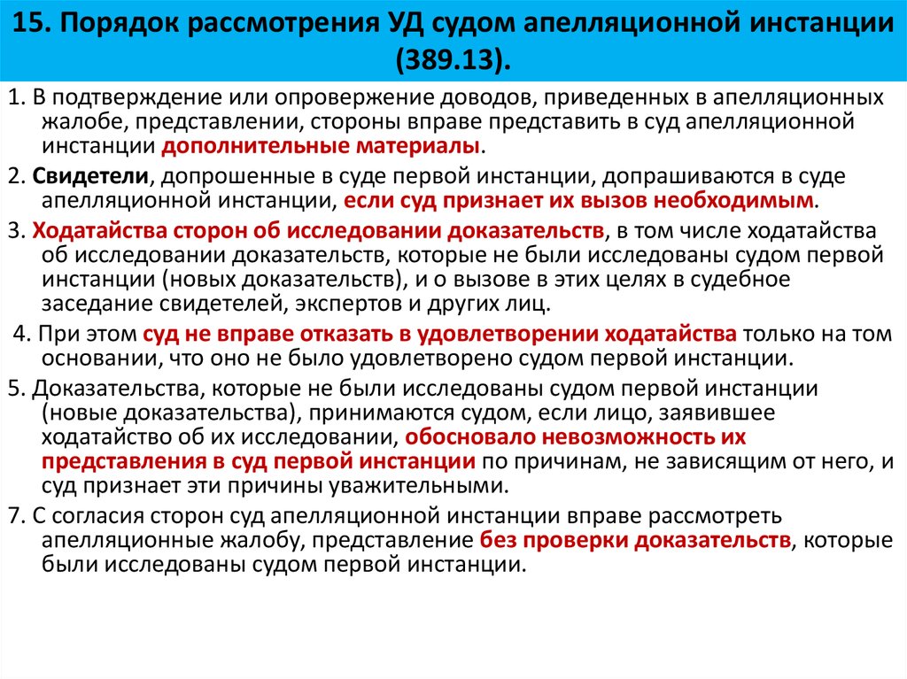 Производство в арбитражном суде апелляционной инстанции презентация