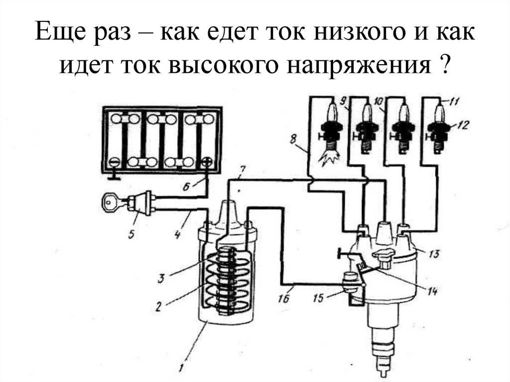 Схема системы зажигания москвич 2141