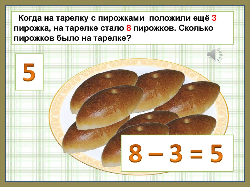 Бабушка испекла пирожки. Сколько пирожков. 5 Пирожков на тарелке. На тарелке 12 пирожков. На тарелке 15 пирожков.