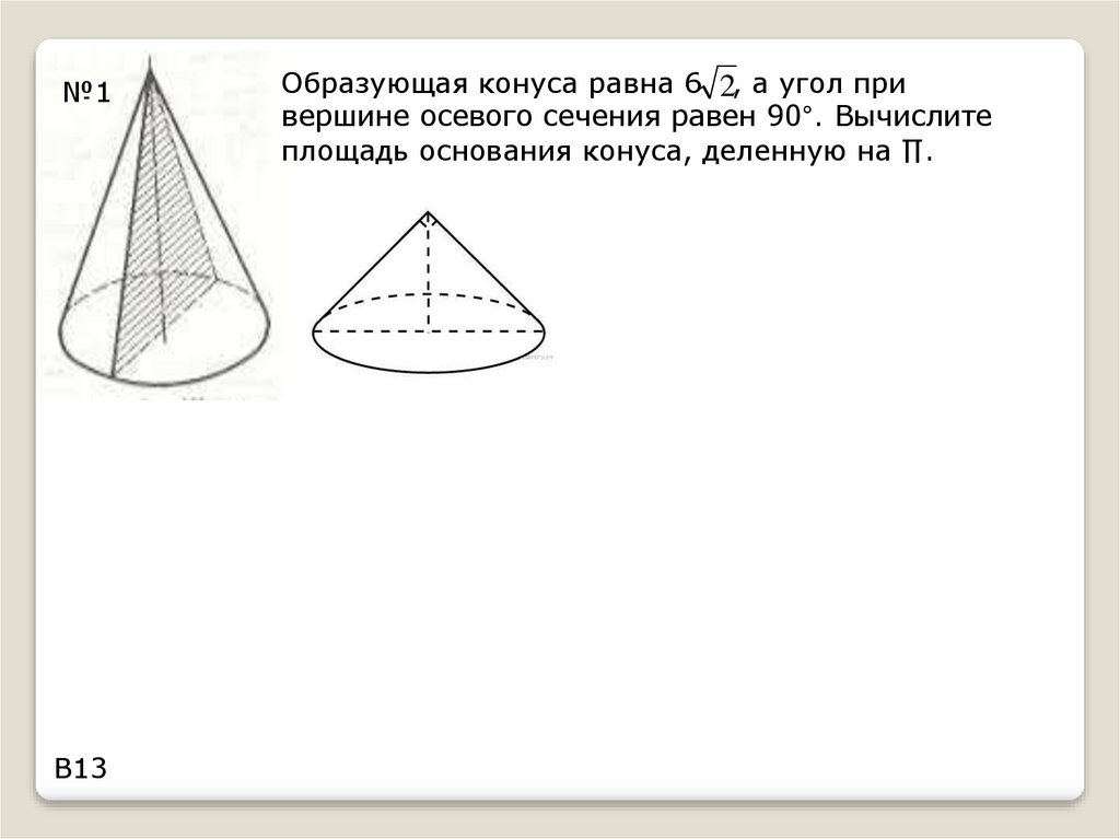 Конус. Основные элементы конуса - презентация онлайн