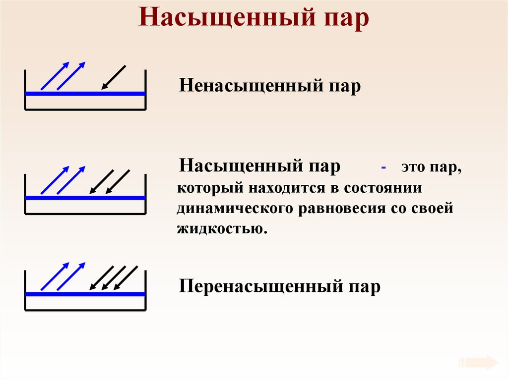 Насыщенный и ненасыщенный пар