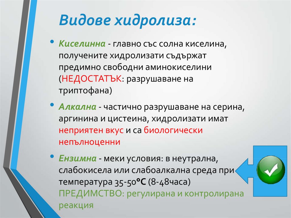 Видове хидролиза: