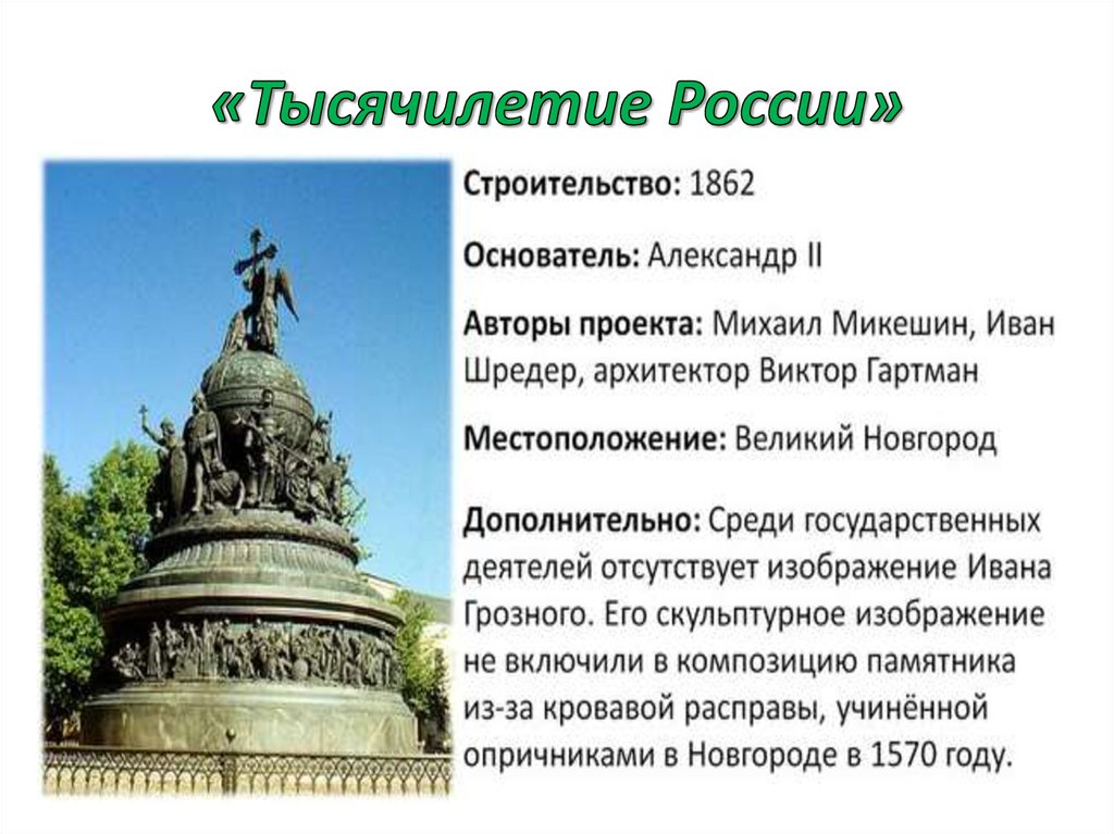 «Тысячилетие России»