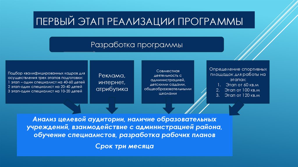 Три срок. Реализация программы 1 этап.