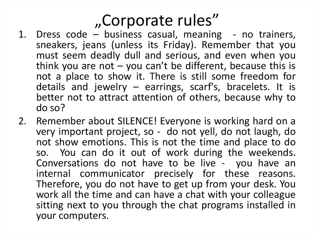 „Corporate rules”