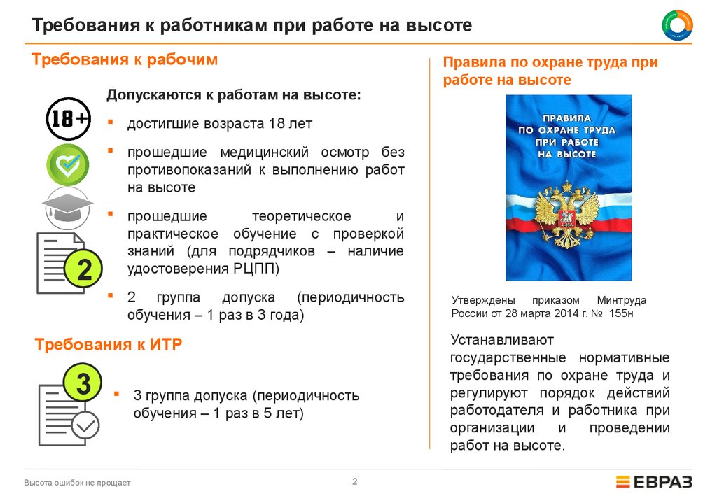 Периодичность обучения работ на высоте. Высота не прощает ошибок. Медосмотр работа на высоте противопоказания.