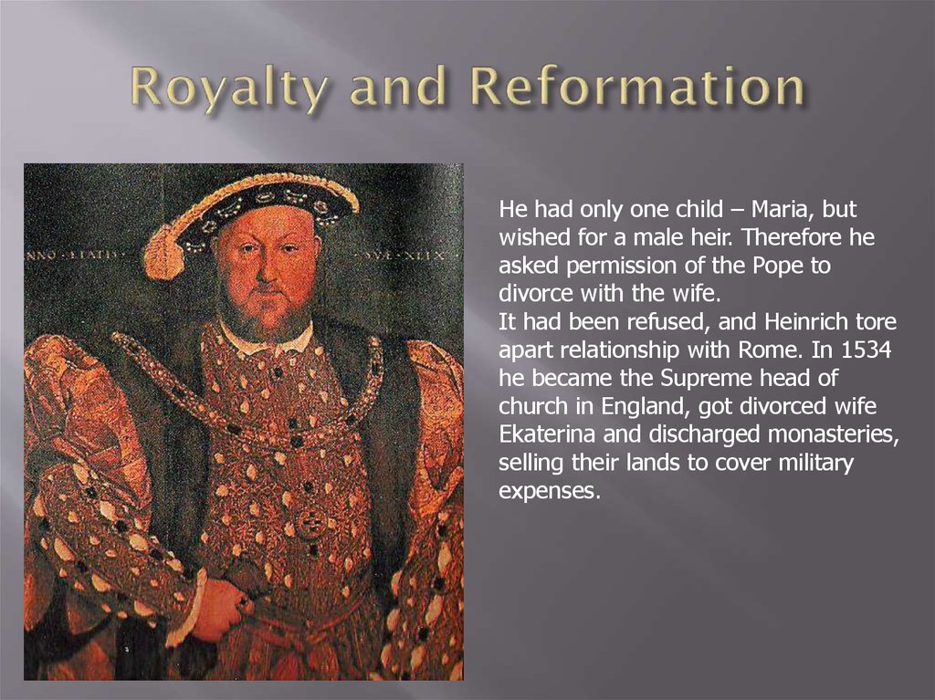 Royalty and Reformation