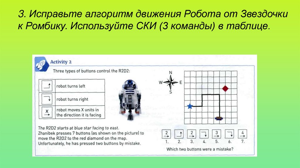 Алгоритм робота силача 6 класс.