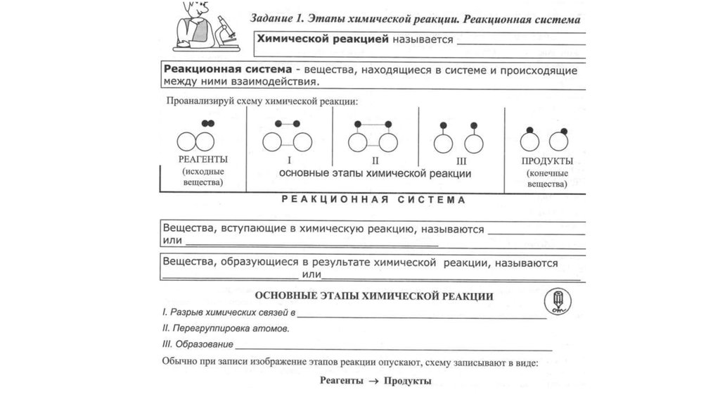 Схема химической реакции