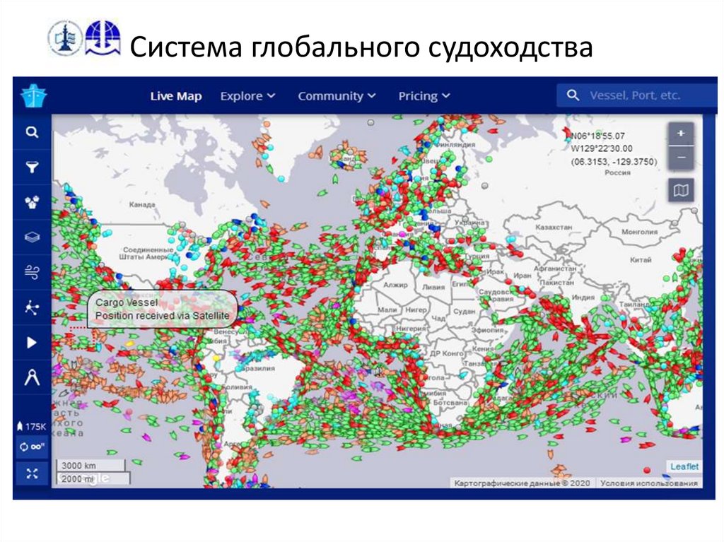 Карта судоходства россии