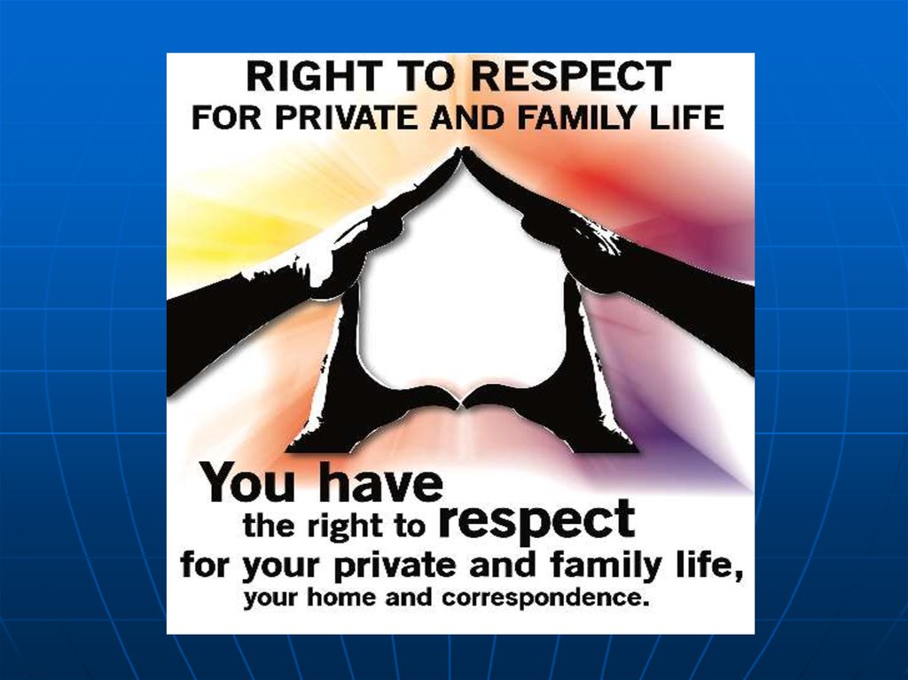 The Right To Respect For Private And Family Life Home And 