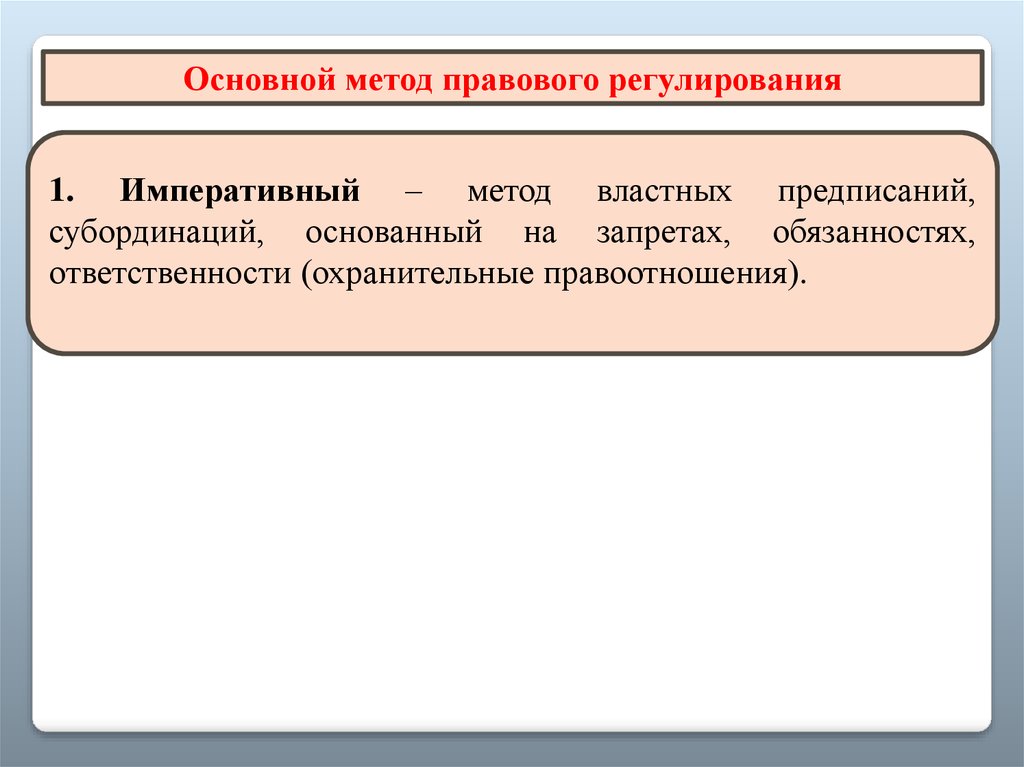 Императивный и диспозитивный метод. Императивный метод правового регулирования. Императивный метод регулирования. Императивный метод уголовного права. Охранительные правоотношения.