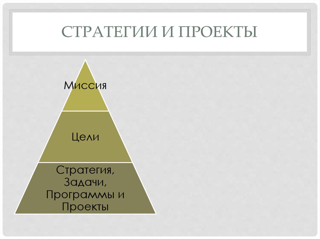 Стратегия проекта это