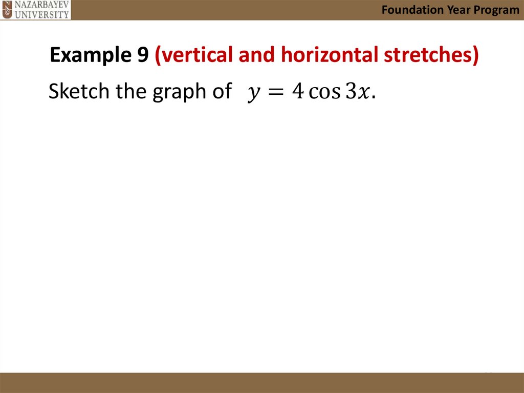 Example 9 (vertical and horizontal stretches)