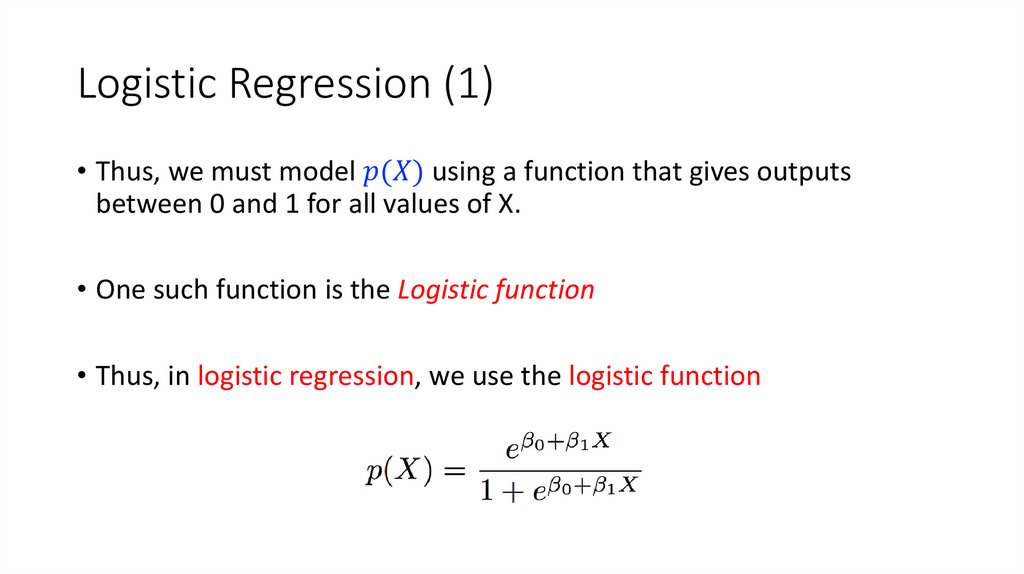 Logistic Regression (1)