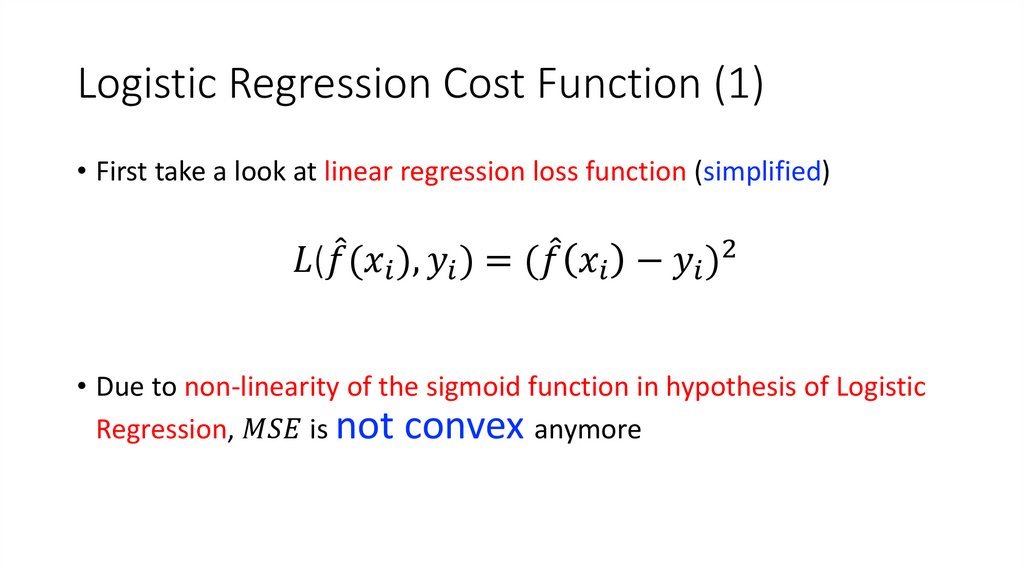 Logistic Regression Cost Function (1)