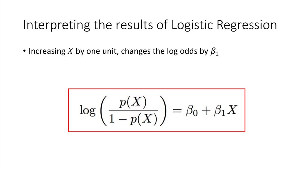 Interpreting the results of Logistic Regression