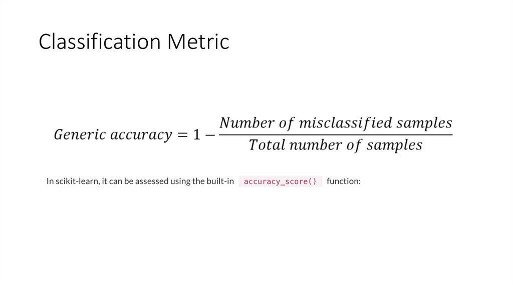 Classification Metric