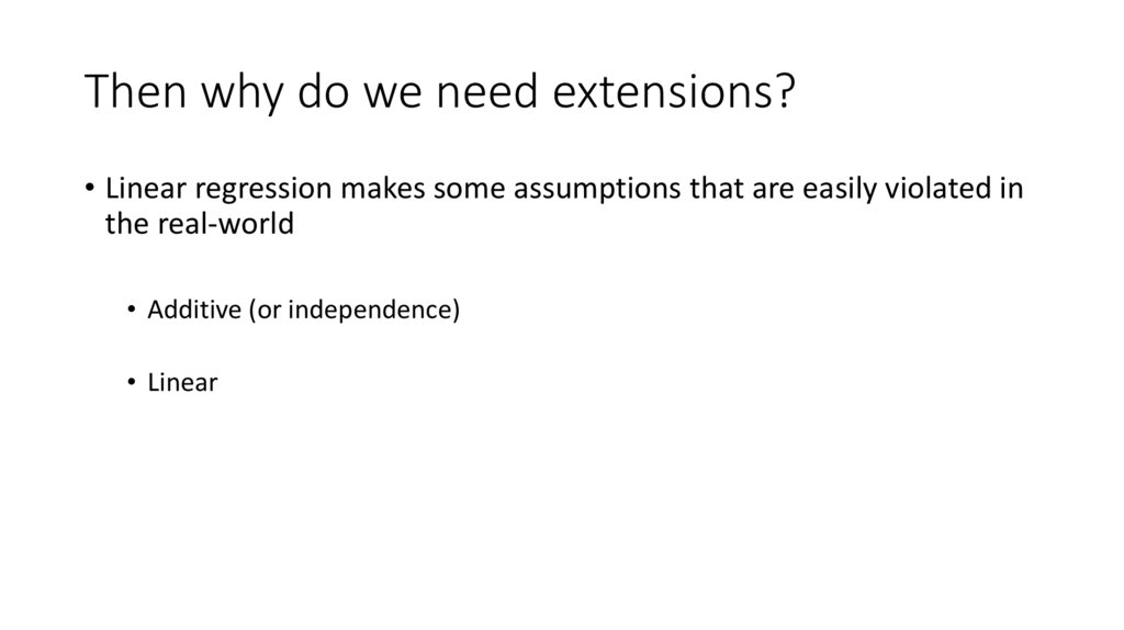 Then why do we need extensions?