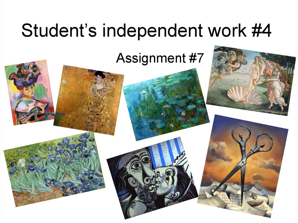 Student’s independent work #4