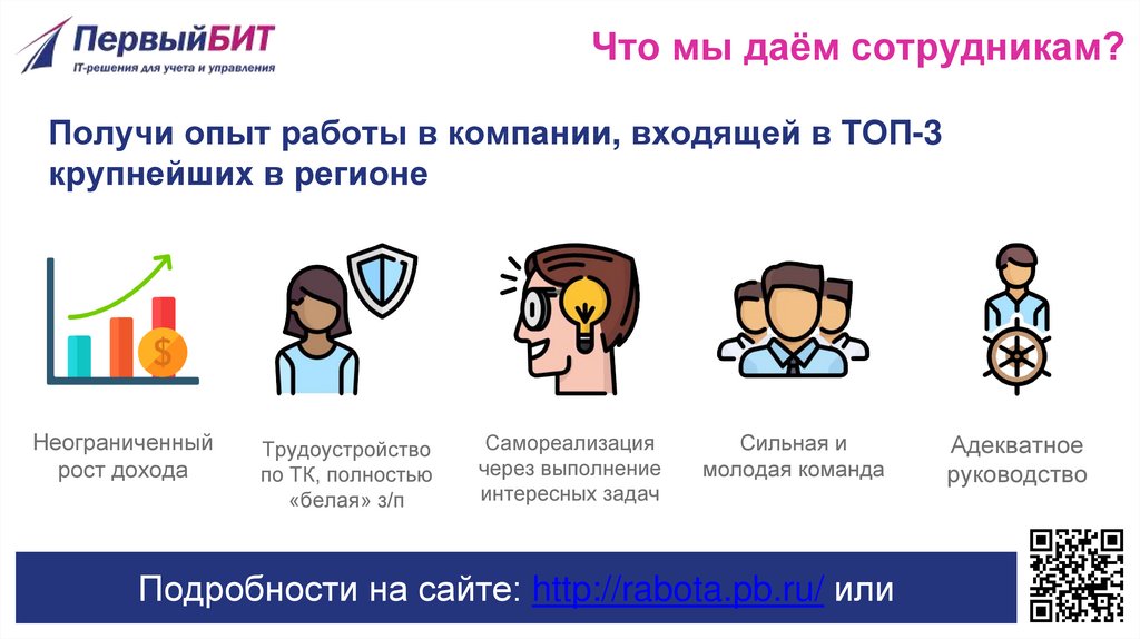 Что мы даём сотрудникам?