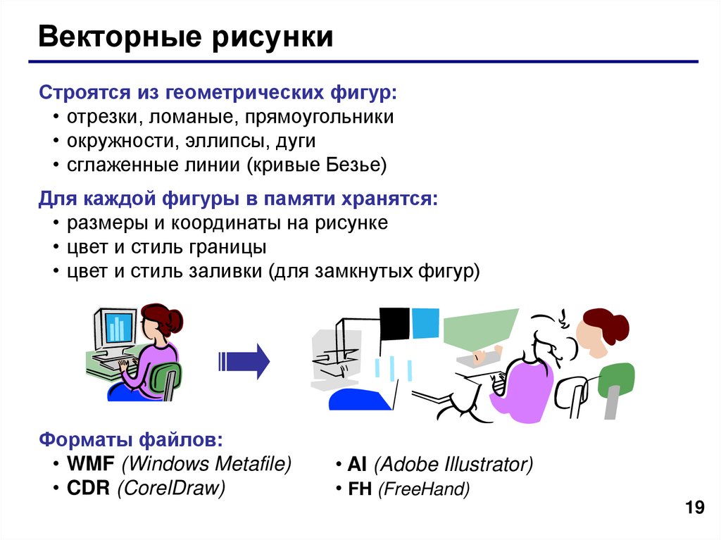 Из чего строятся векторные изображения укажите правильный ответ