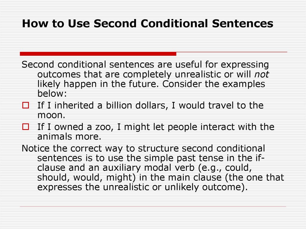 How to Use Second Conditional Sentences