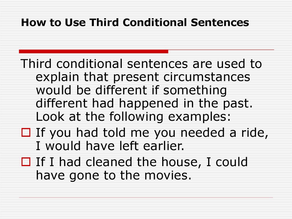 How to Use Third Conditional Sentences