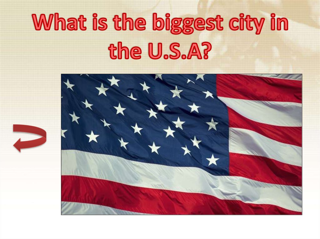 What is the biggest city in the U.S.A?